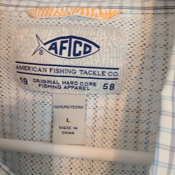 (680) American Fishing Tackle Company Men's Classic Long Sleeve Oxford Shirt, L - Picture 8 of 16